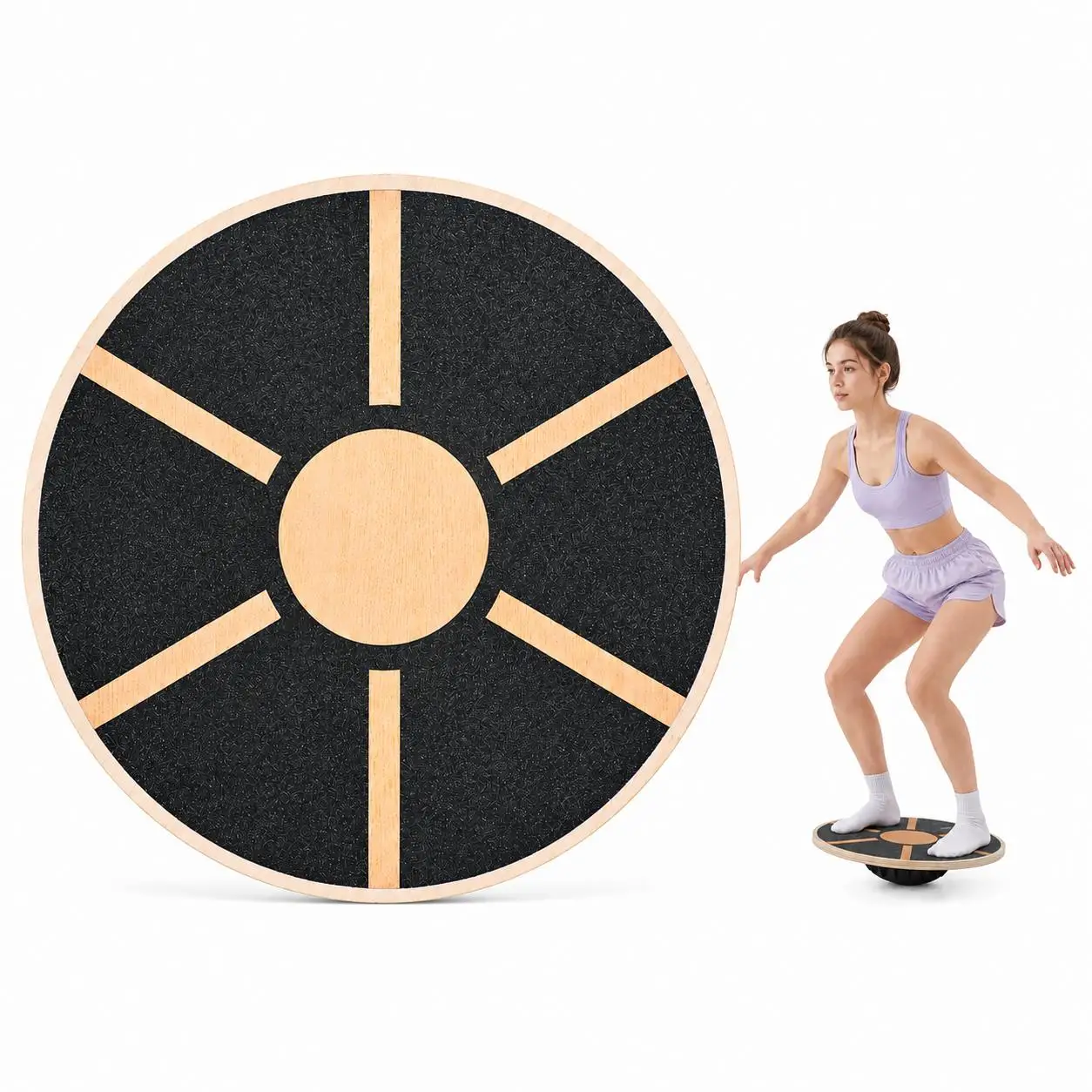 Wobble Board Balance - Tabla de equilibrio de madera de