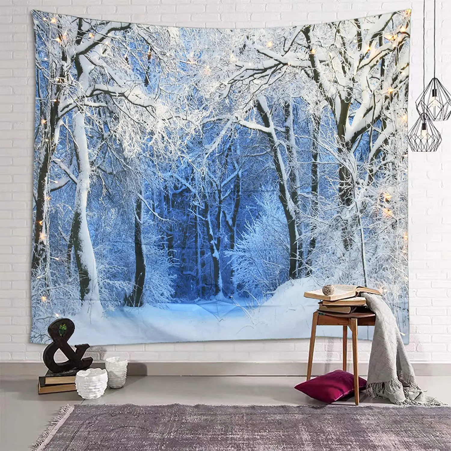 Home Gym Decor - Tapiz navideño colgante de pared para