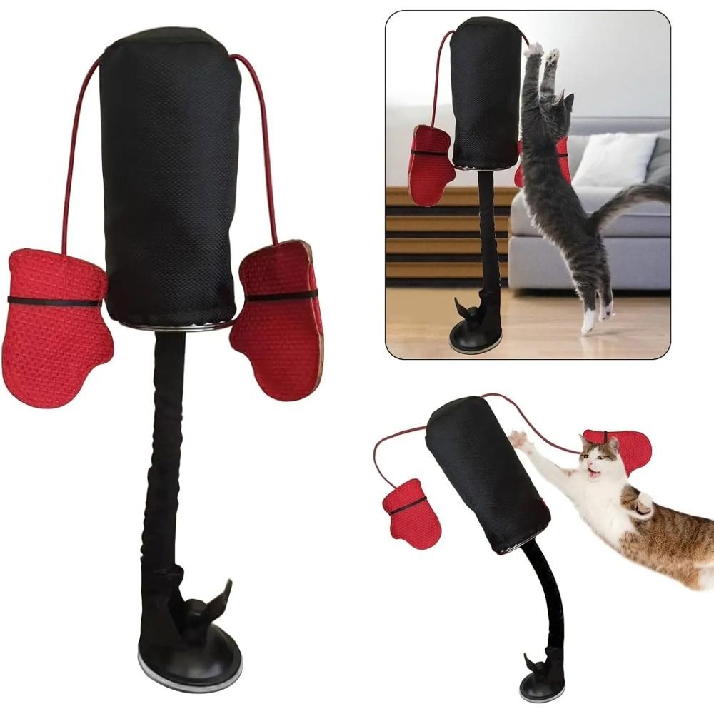 Boxing Bag Stand - Juguete de boxeo para gatos con