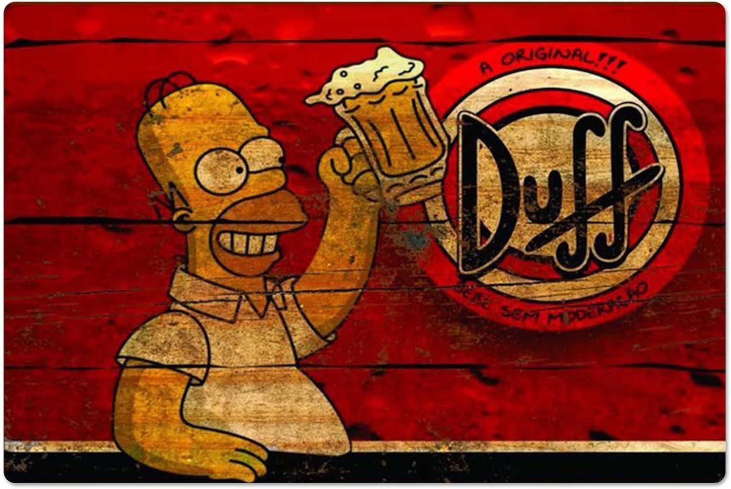 Home Gym Decor - Letrero Metálico Retro de Cerveza Homer