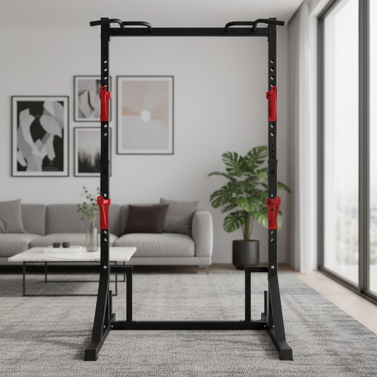 Rack de fuerza ajustable con b - Fitness Home Gym Equipment reseña y precio