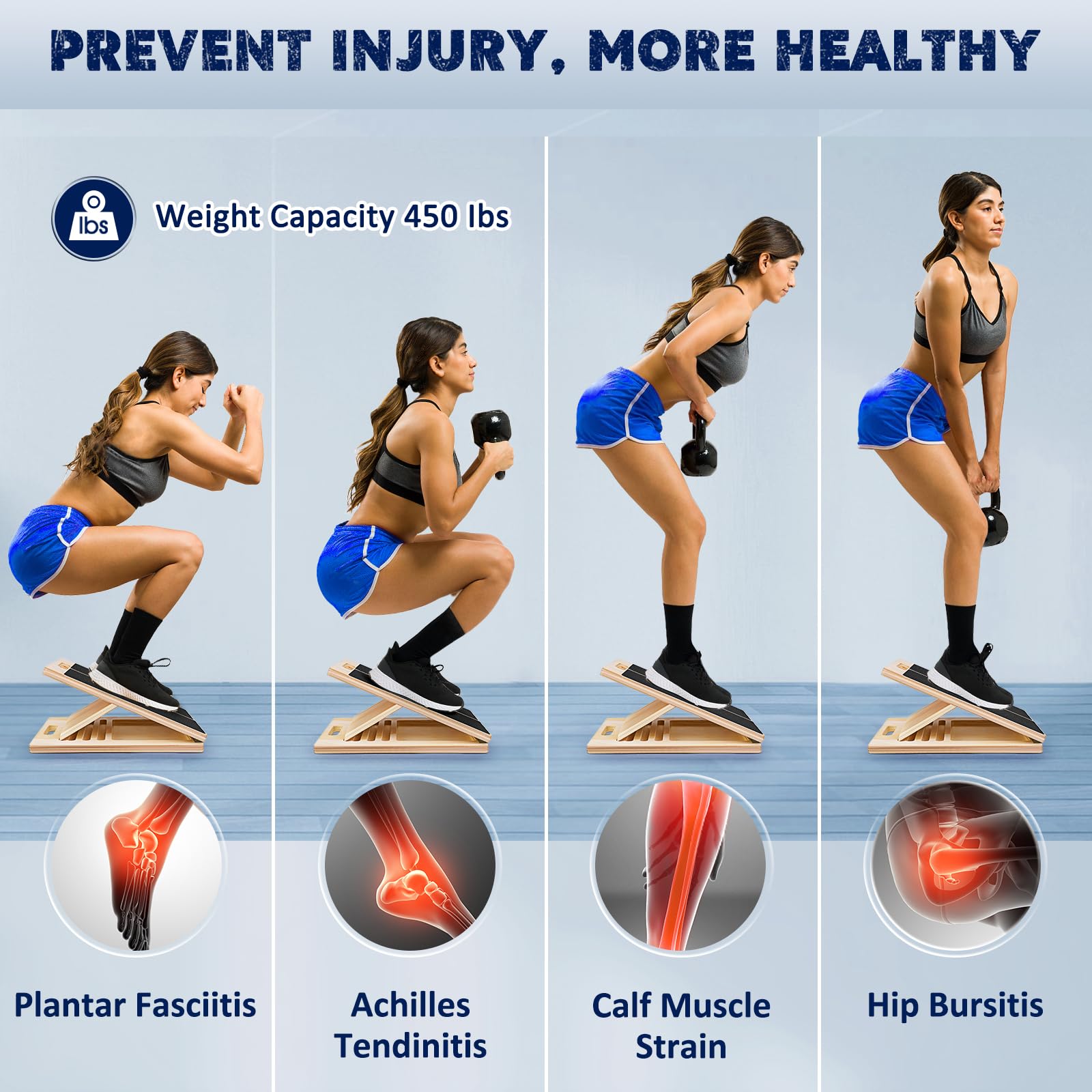 Tabla de Equilibrio de Madera  - Seated Calf Raise reseña y precio