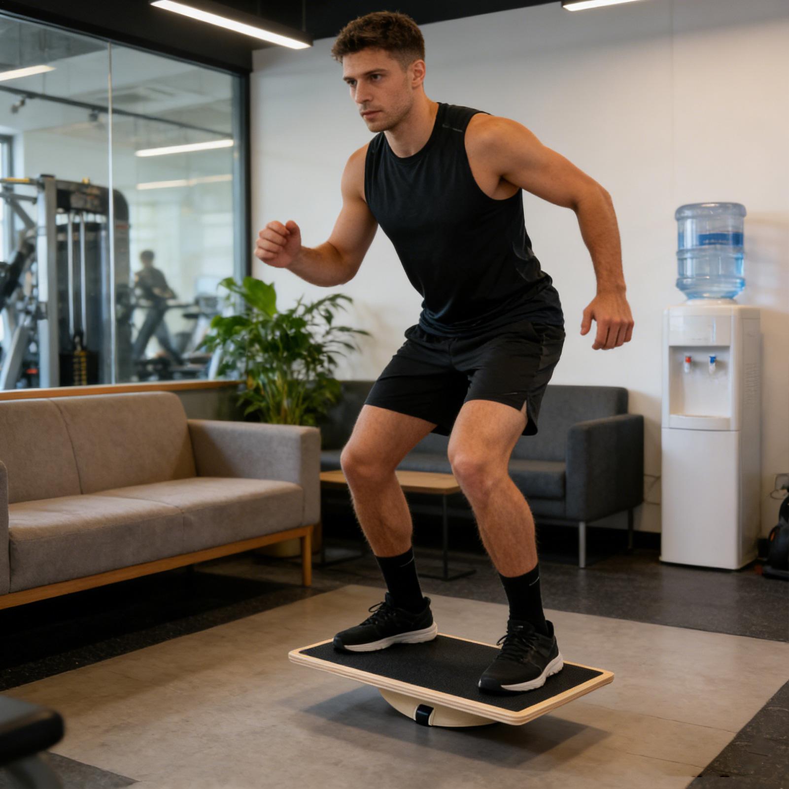 Tabla de equilibrio de madera  - Home Gym In Apartment reseña y precio