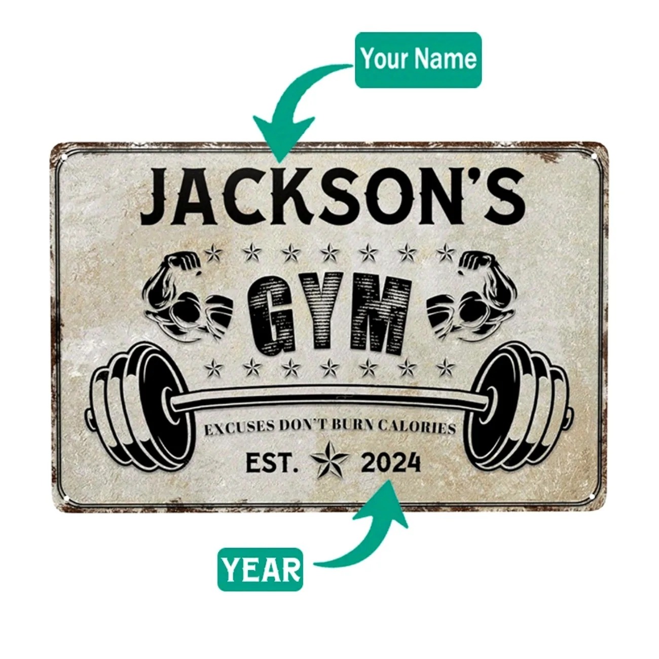 Letrero Metálico Personalizado - Home Gym Decor reseña y precio