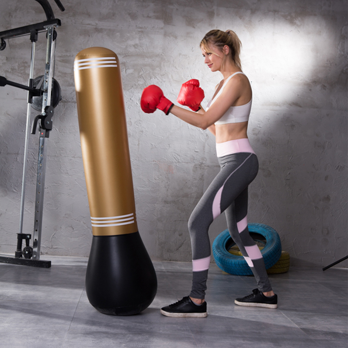 Saco de boxeo inflable para Pa - Boxing Bag Stand reseña y precio