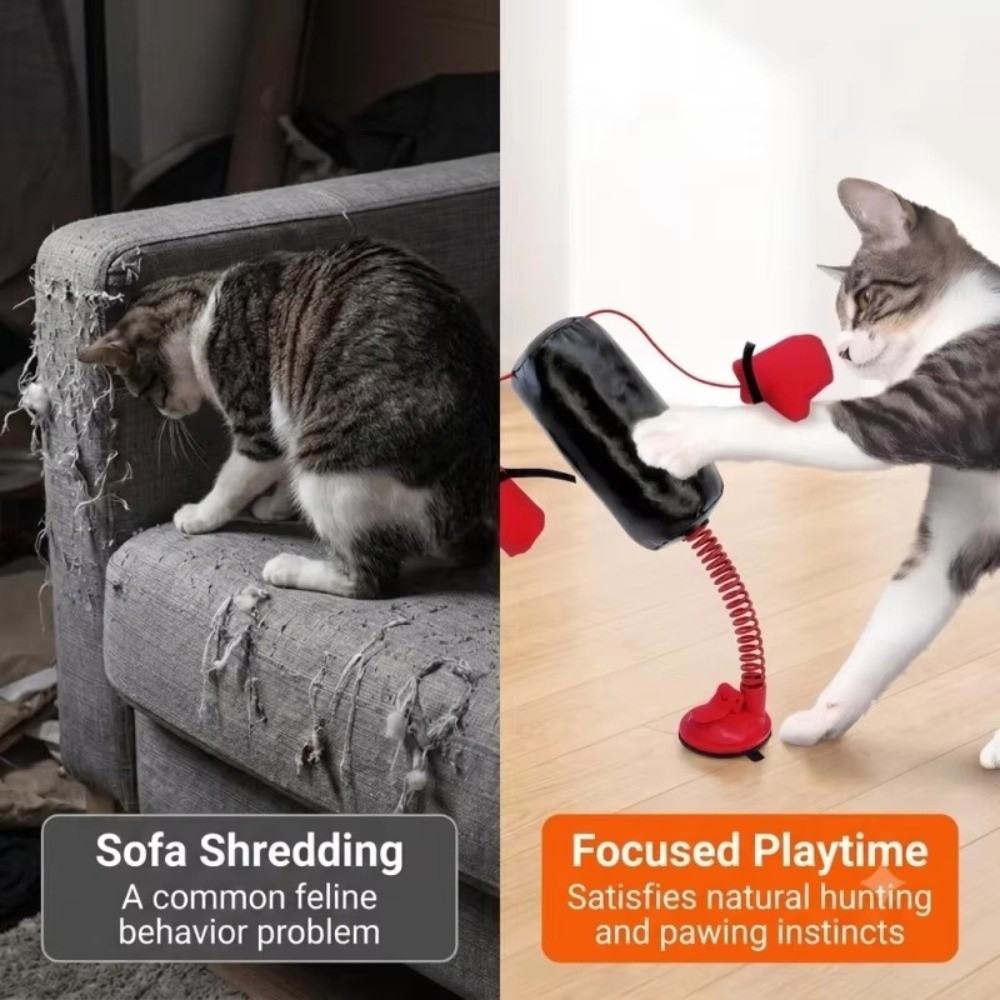 Juguete de boxeo para gatos co - Boxing Bag Stand reseña y precio