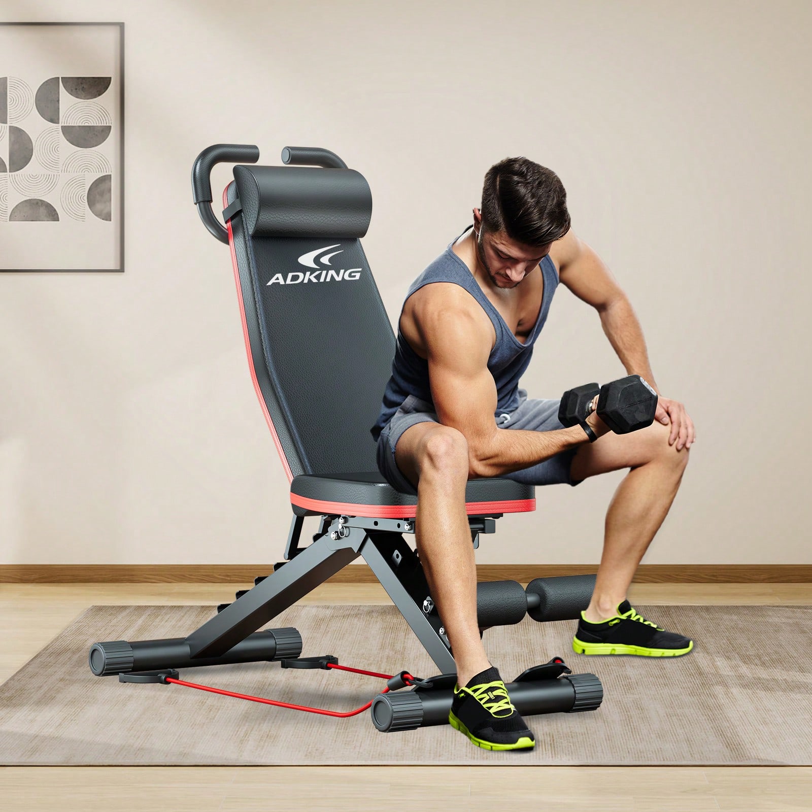 Banco de pesas estándar, set d - Home Gym With Leg Press reseña y precio