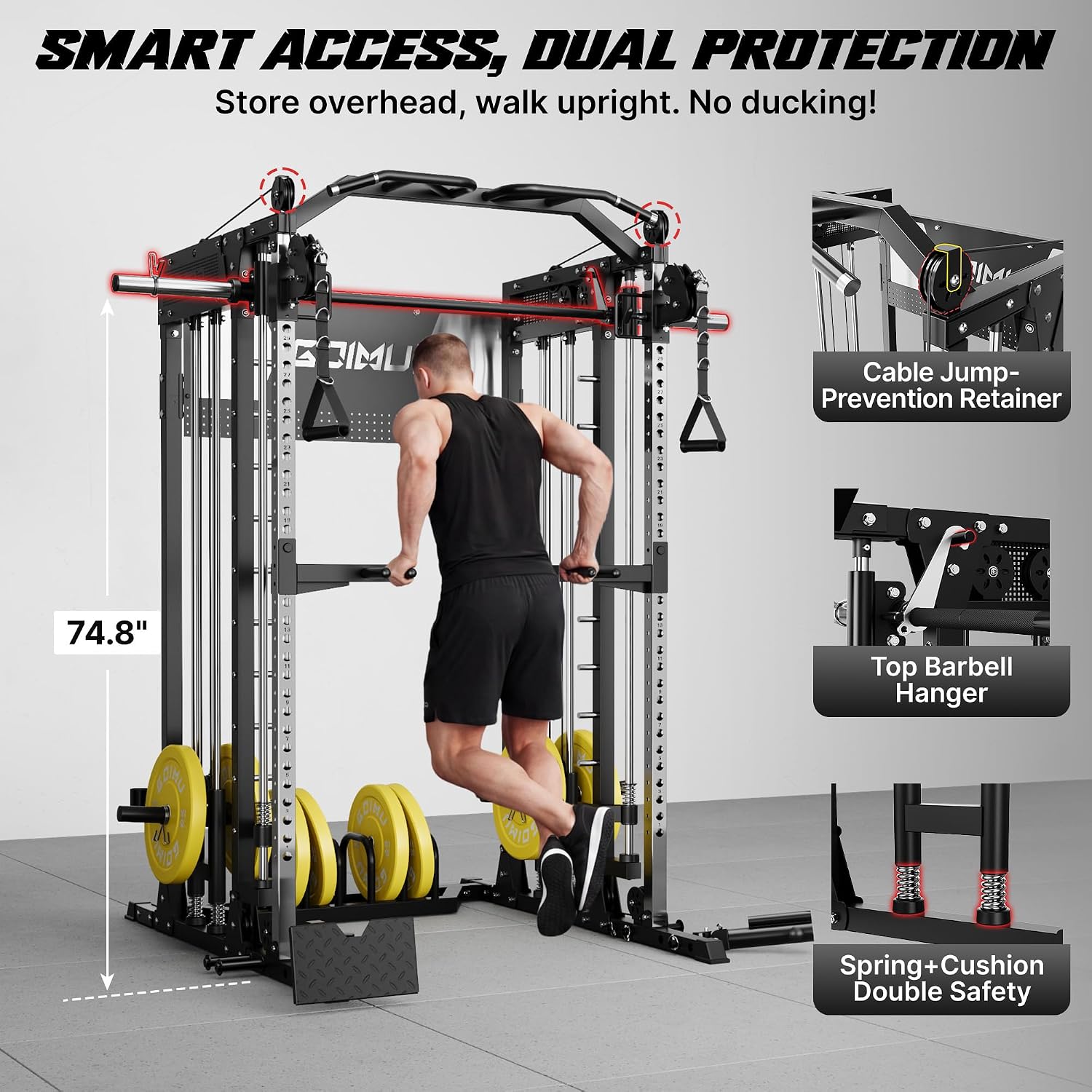 Máquina Smith SM4 con sistema  - Home Gym With Leg Press reseña y precio