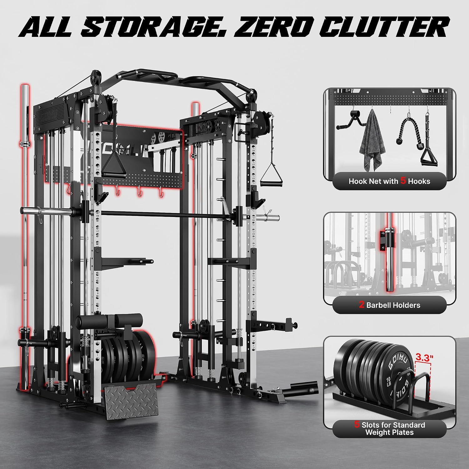 Máquina Smith SM4 con sistema  - Home Gym With Leg Press reseña y precio